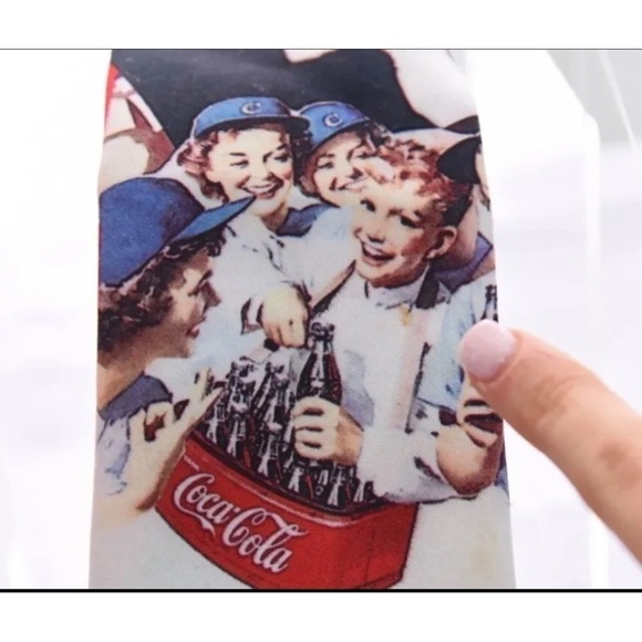 Oscar de la Renta Mens Silk Blue Red Paisley Geometric Ties Mickey Coca Cola Lot - Picture 13 of 15